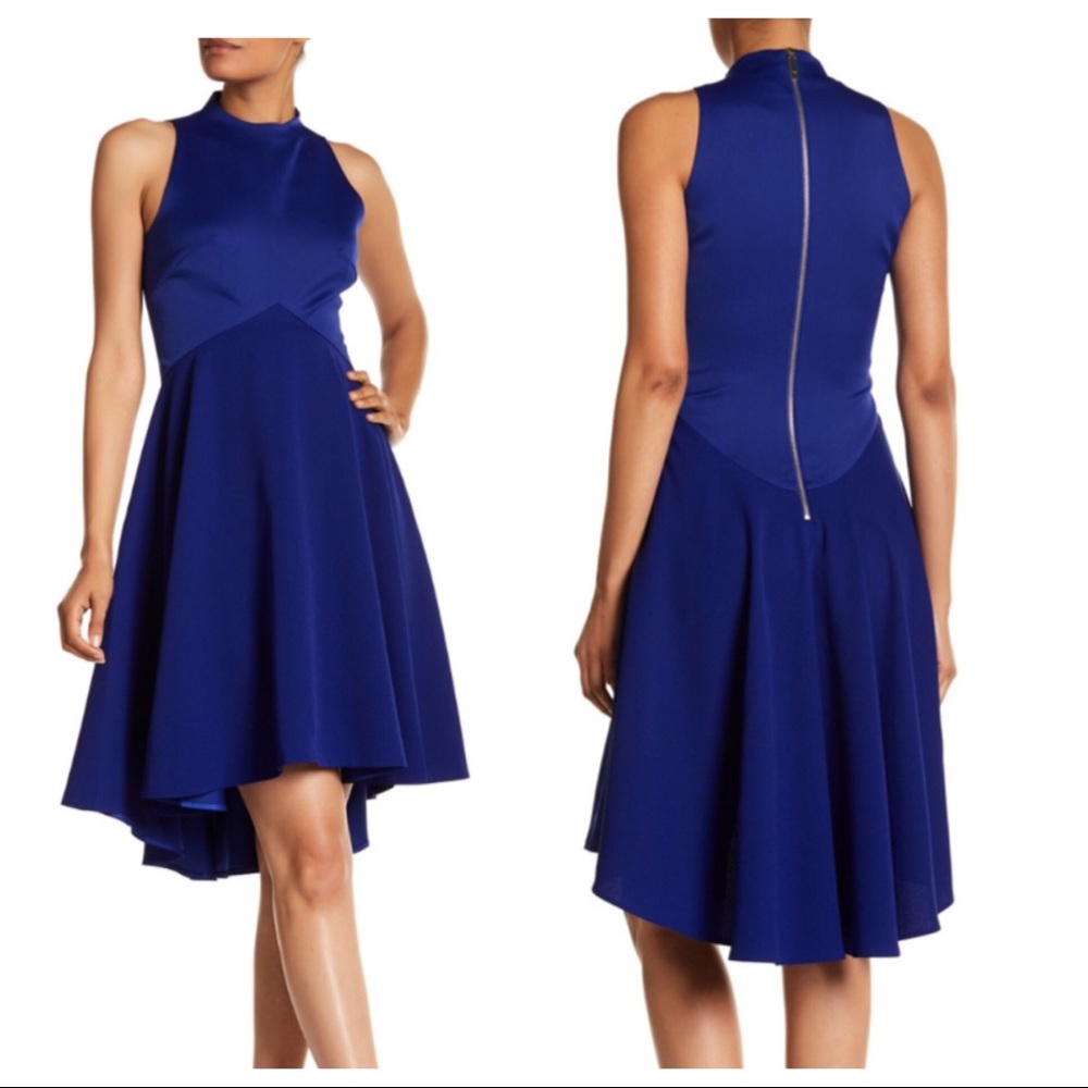 ❌SOLD❌TED BAKER Kandal Blue Drop Hem Dress Sz 5 10 - Picture 8 of 8